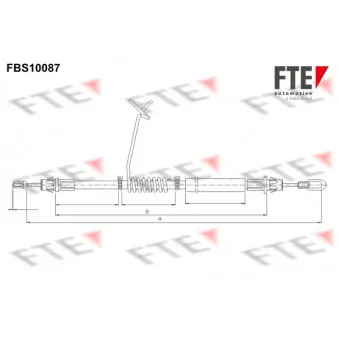 Tirette à câble, frein de stationnement FTE FBS10087