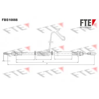 Tirette à câble, frein de stationnement FTE FBS10088