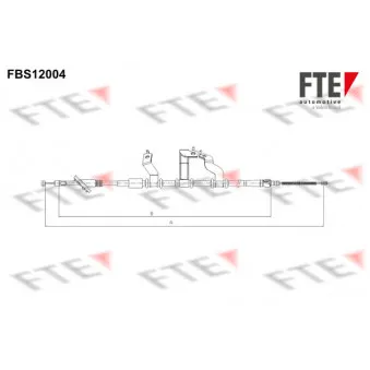 Tirette à câble, frein de stationnement FTE FBS12004