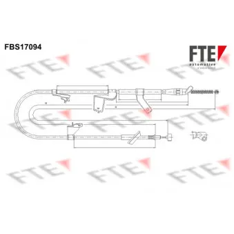 Tirette à câble, frein de stationnement FTE FBS17094
