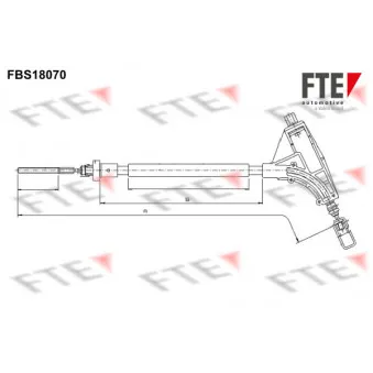 Tirette à câble, frein de stationnement FTE FBS18070