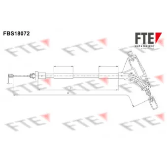 Tirette à câble, frein de stationnement FTE FBS18072