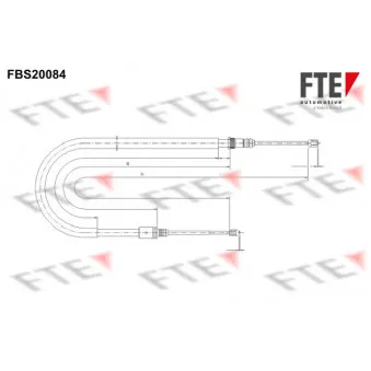 Tirette à câble, frein de stationnement FTE FBS20084