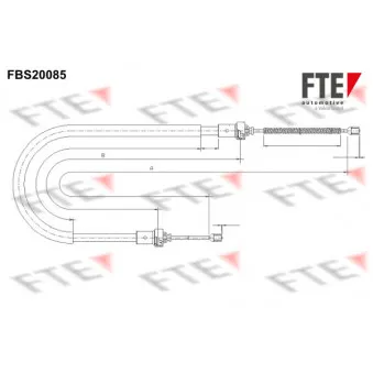 Tirette à câble, frein de stationnement FTE FBS20085