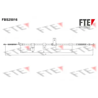 Tirette à câble, frein de stationnement FTE FBS25016