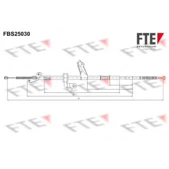 Tirette à câble, frein de stationnement FTE FBS25030