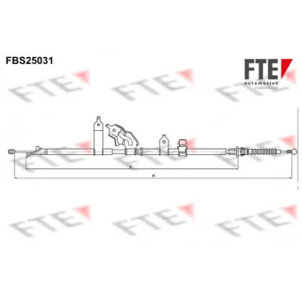 Tirette à câble, frein de stationnement FTE FBS25031