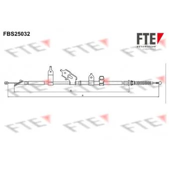 Tirette à câble, frein de stationnement FTE FBS25032