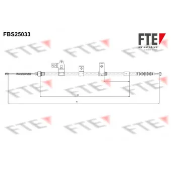 Tirette à câble, frein de stationnement FTE FBS25033