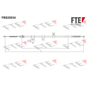 Tirette à câble, frein de stationnement FTE FBS25034