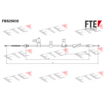 Tirette à câble, frein de stationnement FTE FBS25035