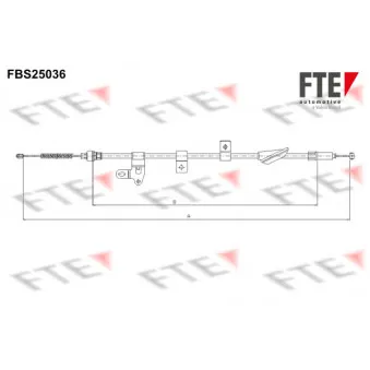 Tirette à câble, frein de stationnement FTE FBS25036