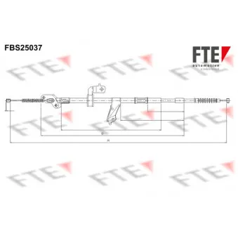 Tirette à câble, frein de stationnement FTE FBS25037