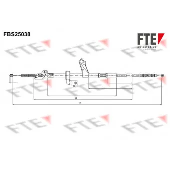 Tirette à câble, frein de stationnement FTE FBS25038