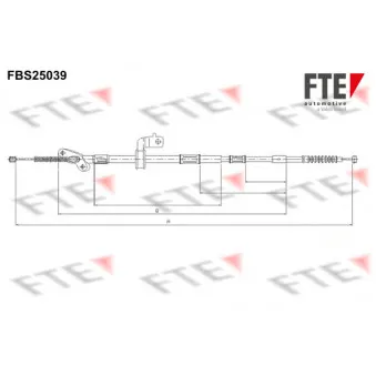 Tirette à câble, frein de stationnement FTE FBS25039
