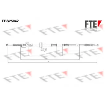 Tirette à câble, frein de stationnement FTE FBS25042