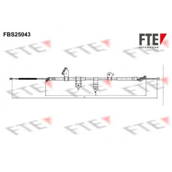 Tirette à câble, frein de stationnement FTE FBS25043