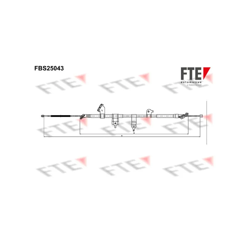 Tirette à câble, frein de stationnement FTE FBS25043