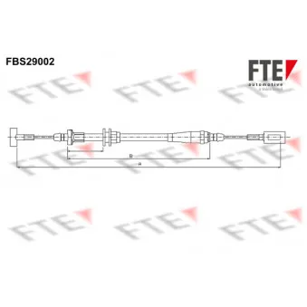 Tirette à câble, frein de stationnement FTE FBS29002