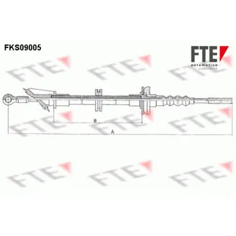 Tirette à câble, commande d'embrayage FTE FKS09005