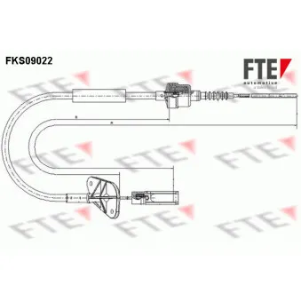 Tirette à câble, commande d'embrayage FTE FKS09022