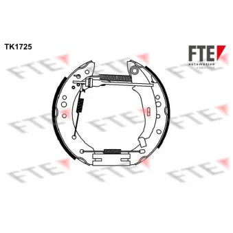 Kit de freins arrière (prémontés) FTE TK1725