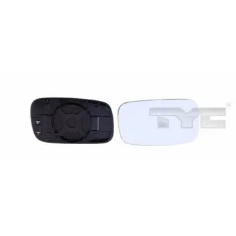 Verre de rétroviseur, rétroviseur extérieur TYC 337-0033-1