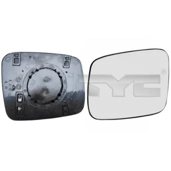 Verre de rétroviseur, rétroviseur extérieur TYC 337-0088-1