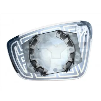 Verre de rétroviseur, rétroviseur extérieur TYC 337-0225-1