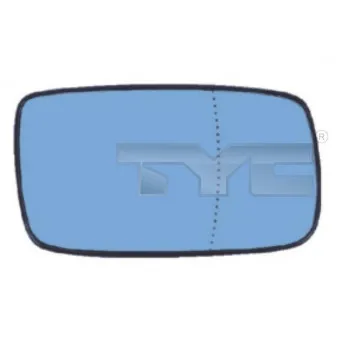Verre de rétroviseur, rétroviseur extérieur TYC 338-0009-1