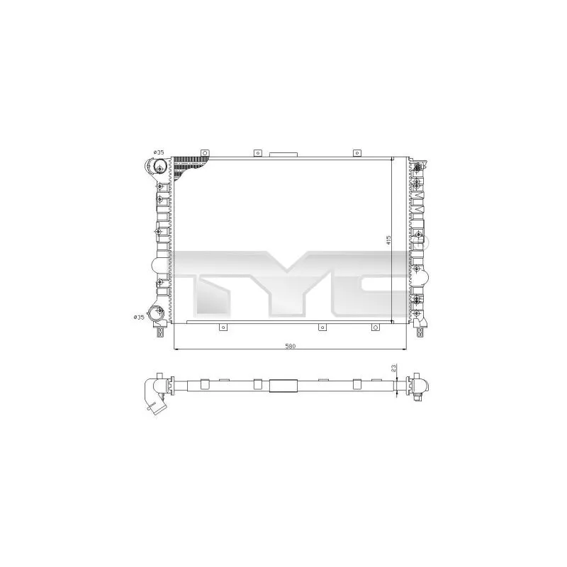 Radiateur, refroidissement du moteur TYC 701-0001-R
