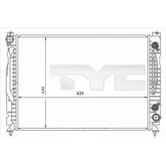 Radiateur, refroidissement du moteur TYC 702-0001