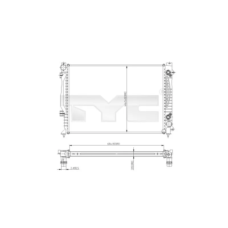 Radiateur, refroidissement du moteur TYC 702-0003