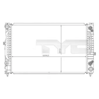 Radiateur, refroidissement du moteur TYC 702-0008