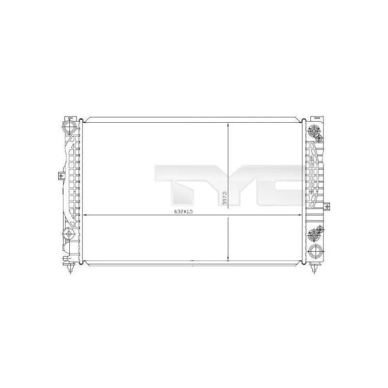 Radiateur, refroidissement du moteur TYC 702-0008