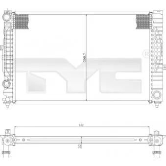 Radiateur, refroidissement du moteur TYC 702-0010