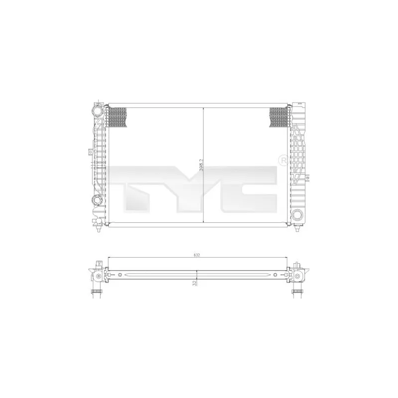 Radiateur, refroidissement du moteur TYC 702-0010