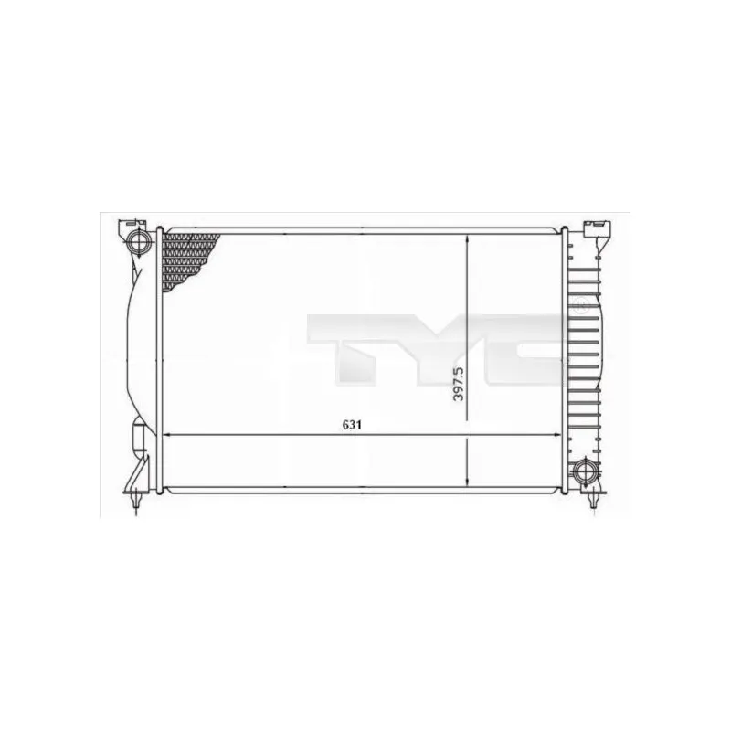 Radiateur, refroidissement du moteur TYC 702-0019
