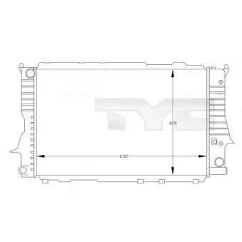 Radiateur, refroidissement du moteur TYC 702-0030