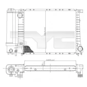 Radiateur, refroidissement du moteur TYC 703-0003