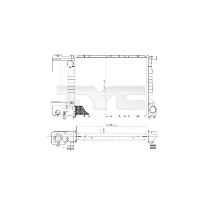 Radiateur, refroidissement du moteur TYC 703-0003