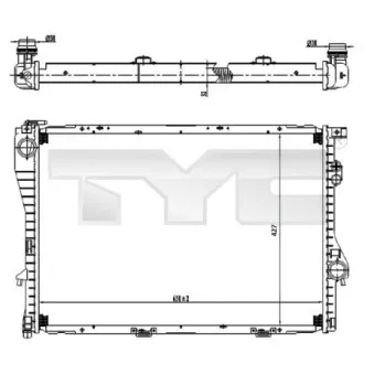 Radiateur, refroidissement du moteur TYC 703-0005