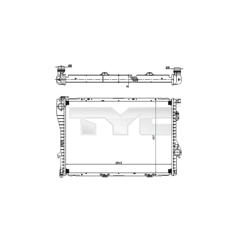 Radiateur, refroidissement du moteur TYC 703-0005
