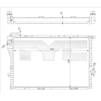 Radiateur, refroidissement du moteur TYC 703-0005-R