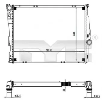 Radiateur, refroidissement du moteur TYC 703-0006