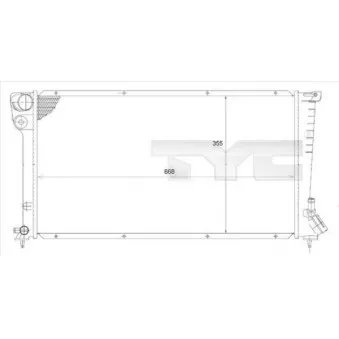 Radiateur, refroidissement du moteur TYC 705-0002