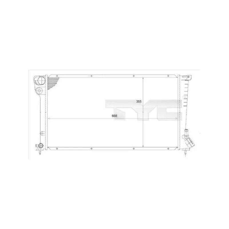 Radiateur, refroidissement du moteur TYC 705-0002