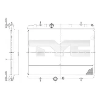 Radiateur, refroidissement du moteur TYC 705-0064