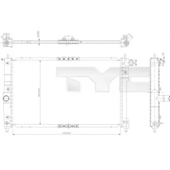 Radiateur, refroidissement du moteur TYC 706-0003
