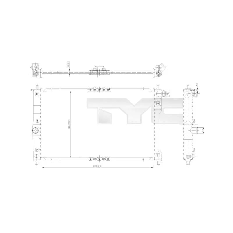Radiateur, refroidissement du moteur TYC 706-0003